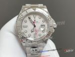 AR Factory Rolex Yacht Master Platinum Dial Stainless Steel Super Clone 3235 Watch
